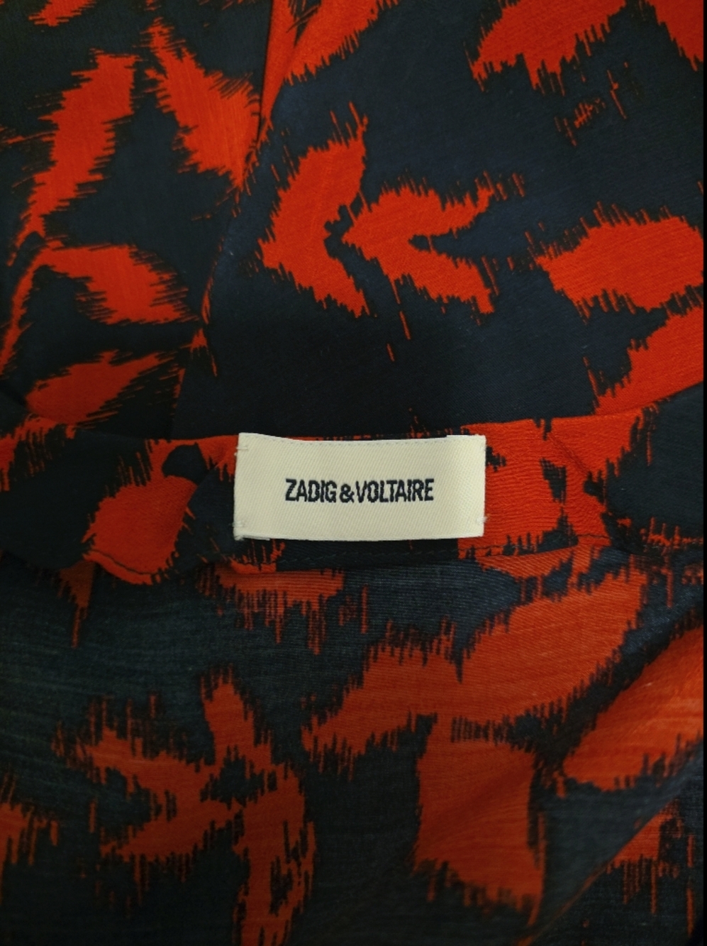 Zadig & Voltaire Red Black Floral Pattern Mini Dress With Pleated Skirt Size L - Picture 11 of 12
